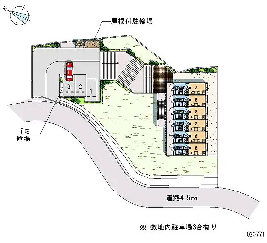 ★手数料０円★八王子市小比企町　月極駐車場（LP）